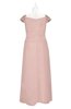 ColsBM Oakley Dusty Rose Plus Size Bridesmaid Dresses A-line Modern Floor Length Zip up Appliques Short Sleeve