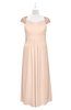 ColsBM Oakley Fresh Salmon Plus Size Bridesmaid Dresses A-line Modern Floor Length Zip up Appliques Short Sleeve