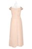 ColsBM Oakley Fresh Salmon Plus Size Bridesmaid Dresses A-line Modern Floor Length Zip up Appliques Short Sleeve