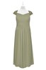 ColsBM Oakley Sponge Plus Size Bridesmaid Dresses A-line Modern Floor Length Zip up Appliques Short Sleeve