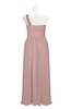 ColsBM Landry Blush Pink Plus Size Bridesmaid Dresses Sleeveless One Shoulder Pleated Floor Length Elegant Half Backless