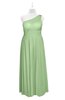 ColsBM Landry Gleam Plus Size Bridesmaid Dresses Sleeveless One Shoulder Pleated Floor Length Elegant Half Backless
