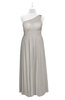 ColsBM Landry Hushed Violet Plus Size Bridesmaid Dresses Sleeveless One Shoulder Pleated Floor Length Elegant Half Backless