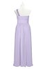 ColsBM Landry Pastel Lilac Plus Size Bridesmaid Dresses Sleeveless One Shoulder Pleated Floor Length Elegant Half Backless