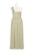 ColsBM Landry Putty Plus Size Bridesmaid Dresses Sleeveless One Shoulder Pleated Floor Length Elegant Half Backless