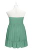 ColsBM Paityn Beryl Green Plus Size Bridesmaid Dresses Pleated Zip up Sleeveless Strapless Knee Length Modern