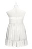 ColsBM Paityn Cloud White Plus Size Bridesmaid Dresses Pleated Zip up Sleeveless Strapless Knee Length Modern