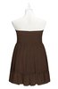 ColsBM Paityn Copper Plus Size Bridesmaid Dresses Pleated Zip up Sleeveless Strapless Knee Length Modern