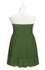 ColsBM Paityn Garden Green Plus Size Bridesmaid Dresses Pleated Zip up Sleeveless Strapless Knee Length Modern
