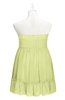 ColsBM Paityn Lime Green Plus Size Bridesmaid Dresses Pleated Zip up Sleeveless Strapless Knee Length Modern