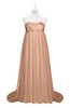 ColsBM Milania Almost Apricot Plus Size Bridesmaid Dresses Sweetheart Sleeveless Empire Pleated Backless Gorgeous