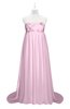 ColsBM Milania Baby Pink Plus Size Bridesmaid Dresses Sweetheart Sleeveless Empire Pleated Backless Gorgeous