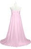 ColsBM Milania Baby Pink Plus Size Bridesmaid Dresses Sweetheart Sleeveless Empire Pleated Backless Gorgeous