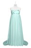 ColsBM Milania Blue Glass Plus Size Bridesmaid Dresses Sweetheart Sleeveless Empire Pleated Backless Gorgeous