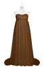 ColsBM Milania Brown Plus Size Bridesmaid Dresses Sweetheart Sleeveless Empire Pleated Backless Gorgeous