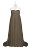 ColsBM Milania Carafe Brown Plus Size Bridesmaid Dresses Sweetheart Sleeveless Empire Pleated Backless Gorgeous