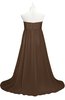 ColsBM Milania Chocolate Brown Plus Size Bridesmaid Dresses Sweetheart Sleeveless Empire Pleated Backless Gorgeous