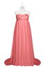 ColsBM Milania Coral Plus Size Bridesmaid Dresses Sweetheart Sleeveless Empire Pleated Backless Gorgeous