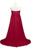 ColsBM Milania Dark Red Plus Size Bridesmaid Dresses Sweetheart Sleeveless Empire Pleated Backless Gorgeous