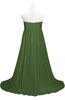 ColsBM Milania Garden Green Plus Size Bridesmaid Dresses Sweetheart Sleeveless Empire Pleated Backless Gorgeous