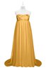 ColsBM Milania Golden Cream Plus Size Bridesmaid Dresses Sweetheart Sleeveless Empire Pleated Backless Gorgeous
