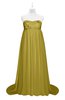ColsBM Milania Golden Olive Plus Size Bridesmaid Dresses Sweetheart Sleeveless Empire Pleated Backless Gorgeous