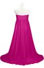 ColsBM Milania Hot Pink Plus Size Bridesmaid Dresses Sweetheart Sleeveless Empire Pleated Backless Gorgeous