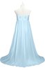 ColsBM Milania Ice Blue Plus Size Bridesmaid Dresses Sweetheart Sleeveless Empire Pleated Backless Gorgeous