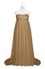 ColsBM Milania Indian Tan Plus Size Bridesmaid Dresses Sweetheart Sleeveless Empire Pleated Backless Gorgeous