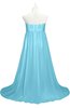 ColsBM Milania Light Blue Plus Size Bridesmaid Dresses Sweetheart Sleeveless Empire Pleated Backless Gorgeous