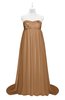 ColsBM Milania Light Brown Plus Size Bridesmaid Dresses Sweetheart Sleeveless Empire Pleated Backless Gorgeous