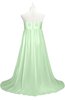 ColsBM Milania Light Green Plus Size Bridesmaid Dresses Sweetheart Sleeveless Empire Pleated Backless Gorgeous