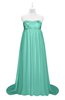 ColsBM Milania Mint Green Plus Size Bridesmaid Dresses Sweetheart Sleeveless Empire Pleated Backless Gorgeous