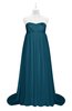 ColsBM Milania Moroccan Blue Plus Size Bridesmaid Dresses Sweetheart Sleeveless Empire Pleated Backless Gorgeous