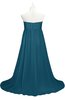 ColsBM Milania Moroccan Blue Plus Size Bridesmaid Dresses Sweetheart Sleeveless Empire Pleated Backless Gorgeous