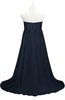 ColsBM Milania Navy Blue Plus Size Bridesmaid Dresses Sweetheart Sleeveless Empire Pleated Backless Gorgeous