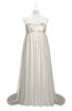 ColsBM Milania Off White Plus Size Bridesmaid Dresses Sweetheart Sleeveless Empire Pleated Backless Gorgeous