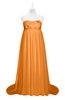 ColsBM Milania Orange Plus Size Bridesmaid Dresses Sweetheart Sleeveless Empire Pleated Backless Gorgeous