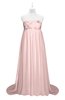 ColsBM Milania Pastel Pink Plus Size Bridesmaid Dresses Sweetheart Sleeveless Empire Pleated Backless Gorgeous