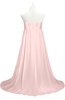 ColsBM Milania Pastel Pink Plus Size Bridesmaid Dresses Sweetheart Sleeveless Empire Pleated Backless Gorgeous