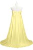 ColsBM Milania Pastel Yellow Plus Size Bridesmaid Dresses Sweetheart Sleeveless Empire Pleated Backless Gorgeous