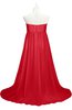 ColsBM Milania Red Plus Size Bridesmaid Dresses Sweetheart Sleeveless Empire Pleated Backless Gorgeous