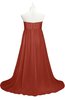 ColsBM Milania Rust Plus Size Bridesmaid Dresses Sweetheart Sleeveless Empire Pleated Backless Gorgeous