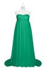 ColsBM Milania Sea Green Plus Size Bridesmaid Dresses Sweetheart Sleeveless Empire Pleated Backless Gorgeous