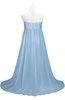 ColsBM Milania Sky Blue Plus Size Bridesmaid Dresses Sweetheart Sleeveless Empire Pleated Backless Gorgeous