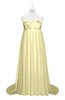 ColsBM Milania Soft Yellow Plus Size Bridesmaid Dresses Sweetheart Sleeveless Empire Pleated Backless Gorgeous