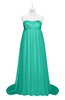 ColsBM Milania Viridian Green Plus Size Bridesmaid Dresses Sweetheart Sleeveless Empire Pleated Backless Gorgeous