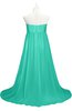 ColsBM Milania Viridian Green Plus Size Bridesmaid Dresses Sweetheart Sleeveless Empire Pleated Backless Gorgeous
