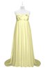 ColsBM Milania Wax Yellow Plus Size Bridesmaid Dresses Sweetheart Sleeveless Empire Pleated Backless Gorgeous