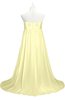 ColsBM Milania Wax Yellow Plus Size Bridesmaid Dresses Sweetheart Sleeveless Empire Pleated Backless Gorgeous